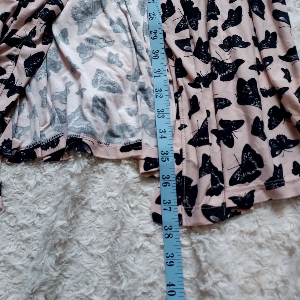 Xhilaration blush pink robe butterflies Large/XL Loungewear Cozy Relaxed Fit - Picture 8 of 9